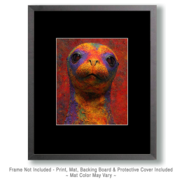 Dramatic Abstract Ocean Seal Art