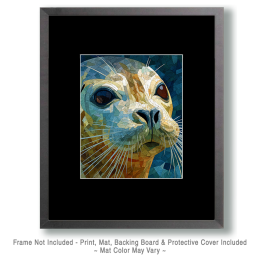 Stylized Seal Face Art