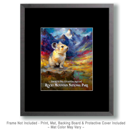 Rocky Mountain National Park - Cute Pika on the Alert Art