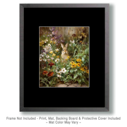 Wild Rabbit in Garden Art