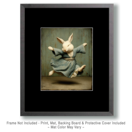 Vintage Rabbit Dancing Like Nobody's Watching Art