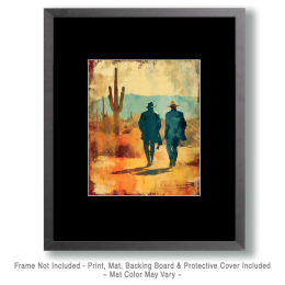 Hank and Guillermo Walking in the Sonoran Desert Art