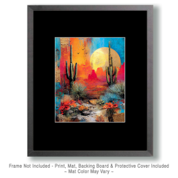 Sunset Over Sonoran Desert Wash Art