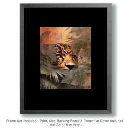 Sneaky Leopard Vintage Wildlife Art