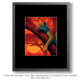 Lazy Day Leopard Vintage Wildlife Art