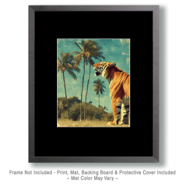 Roaring Tiger Vintage Wildlife Art