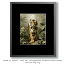 Tiger Walking Vintage Wildlife Art