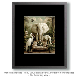 Surreal Elephant Vintage Wildlife Art