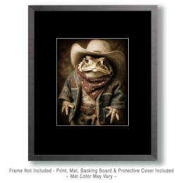 American Toad Cowboy Vintage Wildlife Art