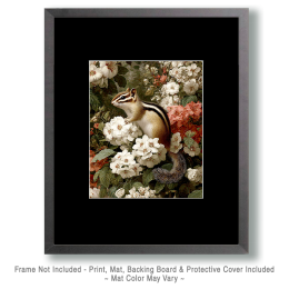 Classic Chipmunk Still-Life Vintage Wildlife Art