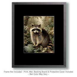 Classic Raccoon Vintage Wildlife Art