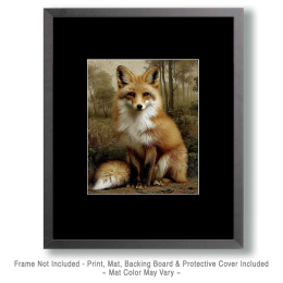 Staged Fox Still-Life Vintage Wildlife Art