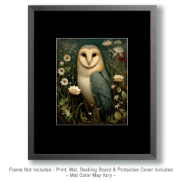 Barn Owl Vintage Style Wildlife Art