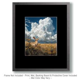 Rabbit Testing the Air Vintage Style Wildlife Art