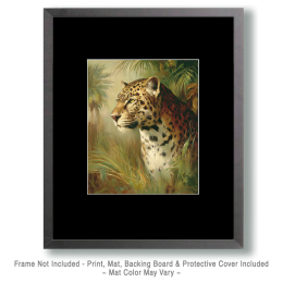 Leopard Portrait Vintage Wildlife Art