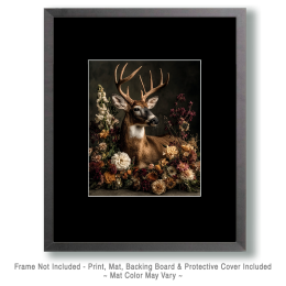 Classic Vintage Style Buck Deer Still-Life Art