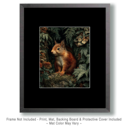 Curious Red Squirrel Art