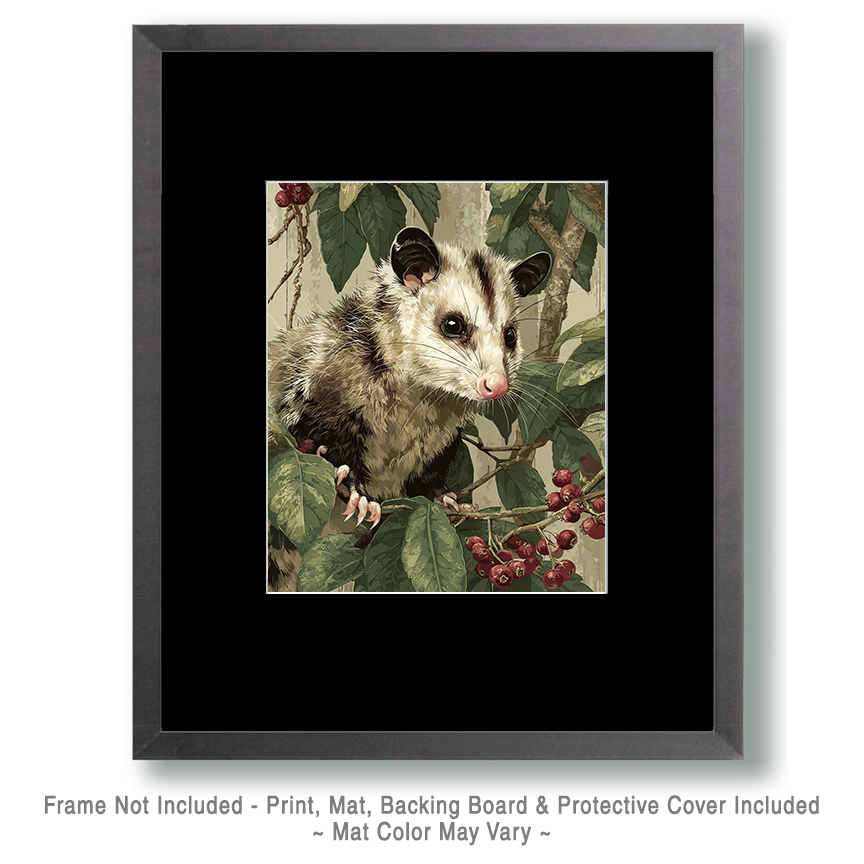 Vinatge Naturalist Style Opossum Art