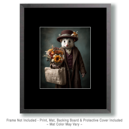 Opossum with Bouquet Art