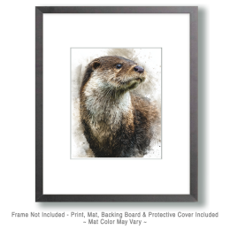 CLassic Otter Portrait Art