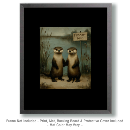 Vintage Forever Wild Otters Art