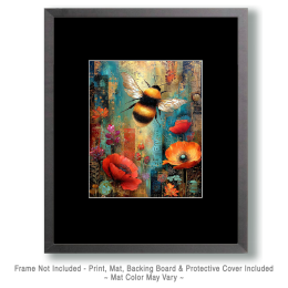 Mixed-Media Pop-Art Bumblebee Art