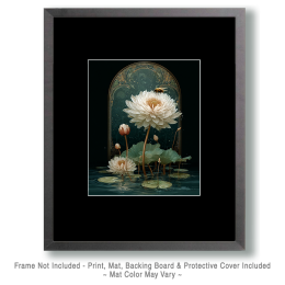 Art Nouveau Honeybee and Peony Art