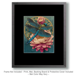 Art Nouveau Dragonfly Design Art