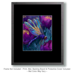 Jewel-Tone Dragonfly Art