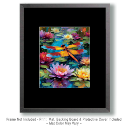 Bright Impressionist Dragonfly Art