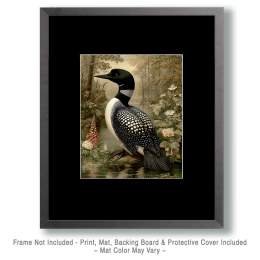 Classic Loon Vintage Style Wildlife Art