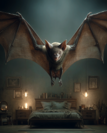 Bat in the Bedroom Art Print