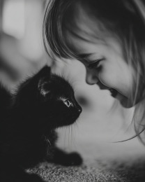 Lindsey and Leo from Ohio - Black & White Art Print