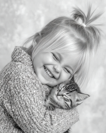 Cindy Loving Oliver from Iowa - Black & White Art Print