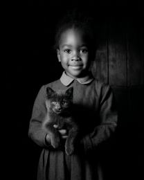 Destiny with Raven from Burlingham - Black & White Art Print