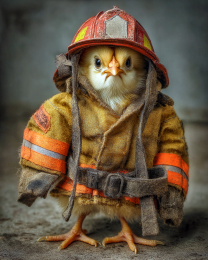 Fireman Fred - Chicken Chics Art Print