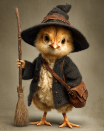 Whitchy Chick - Chicken Chics Art Print