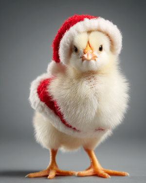 Santa Claus - Chicken Chicks Art Print