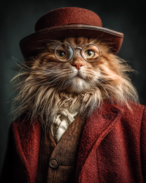 Professor Kirkpatrick from Greenwich - Funny Cat Wall Art Print