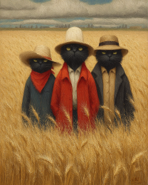 The South Kansas Trio - Funny Cat Wall Art