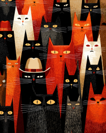 That One Cowboy in the Crowd - Funny Cat Wall Art Print