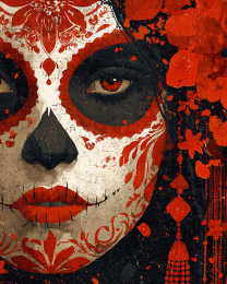 Cher's Painted Face - Día de Muertos Art Print