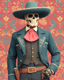 Alejandro Ready to Dance - Día de Muertos Art Print