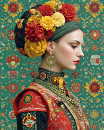 Young Tremé Woman's Portrait - Día de Muertos Art Print