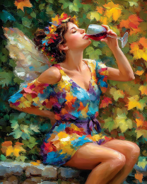 Fairy Drinking Wine - Art Prints of Fairies