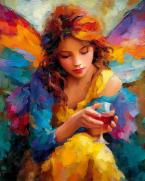 Faiey with a Glass of Wine - Art Prints of Fairies