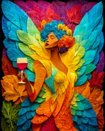 Georgia Fairy with a Glass of Wine - Art Prints of Fairies
