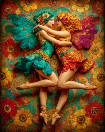 BOHO Fairies Dancing - Fairy Art Print - Fairy Art Print