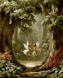 Forest Fairies Dancing - Fairy Art Print