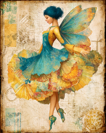 Mixed Media Fae Dancing - Fairy Art Print